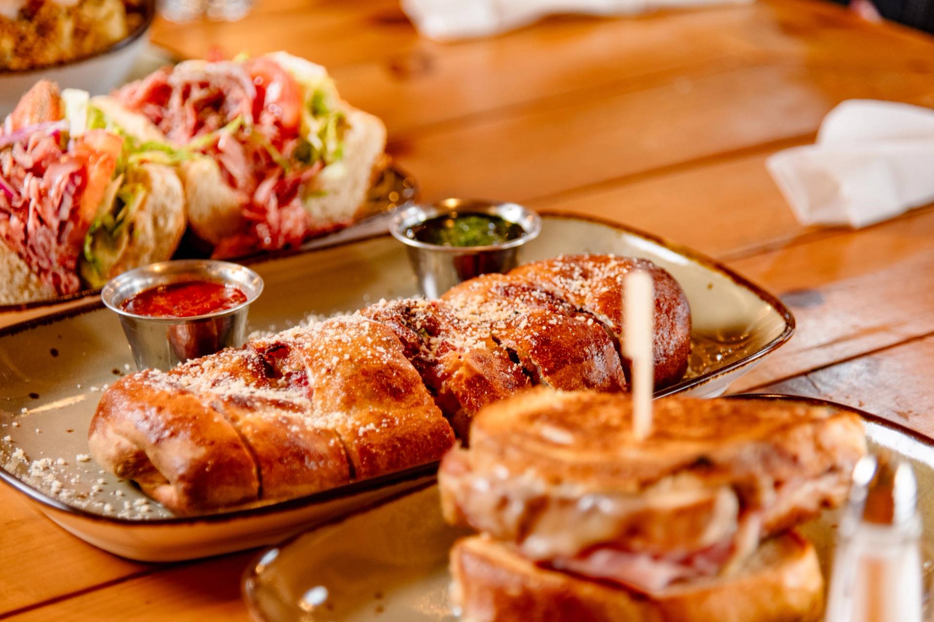 Lunch spread at Sliders restaurant at Sunday River.