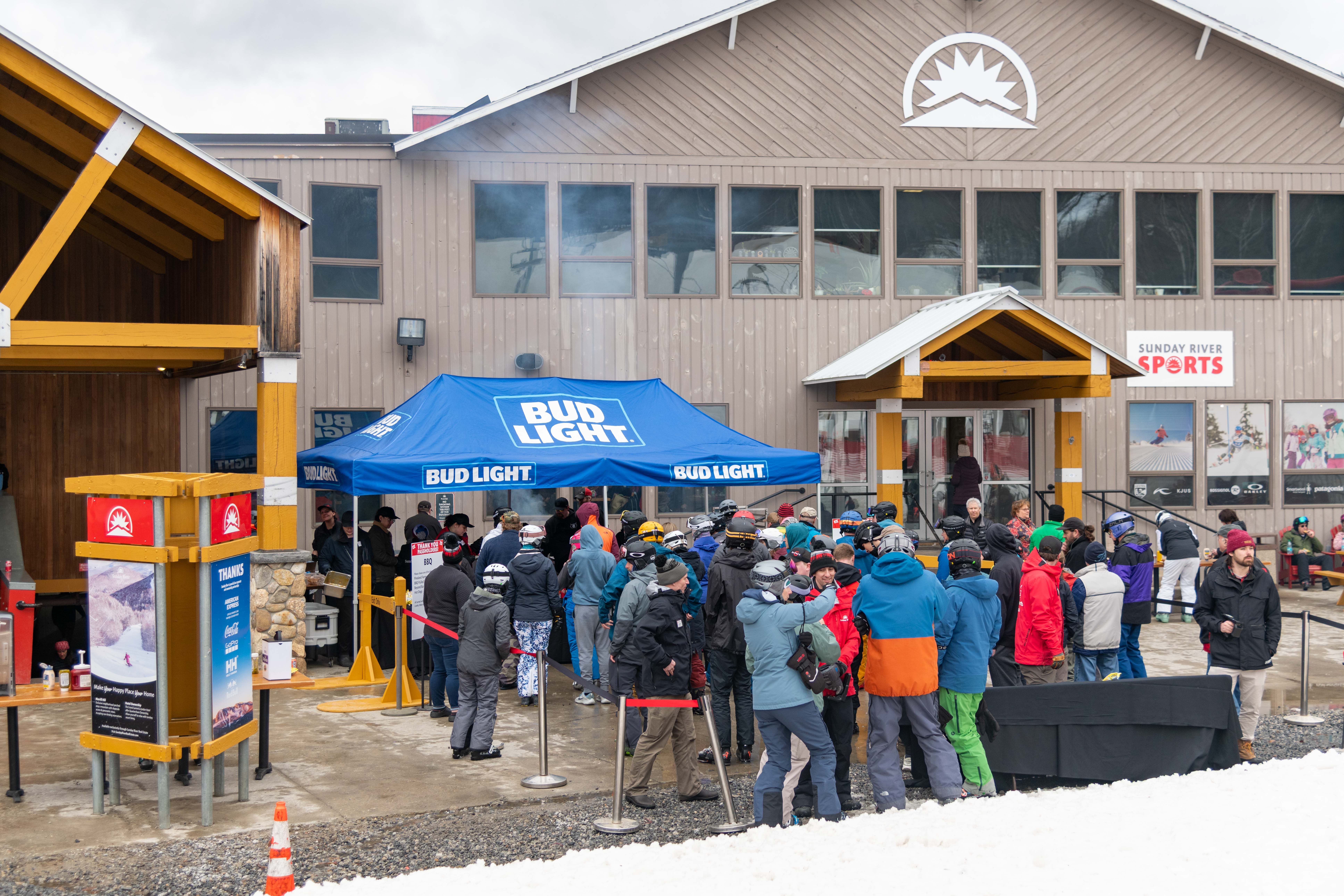 Season passholders attending a BBQ.