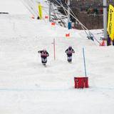 Participants participating in Bust N Burn at Sunday River.