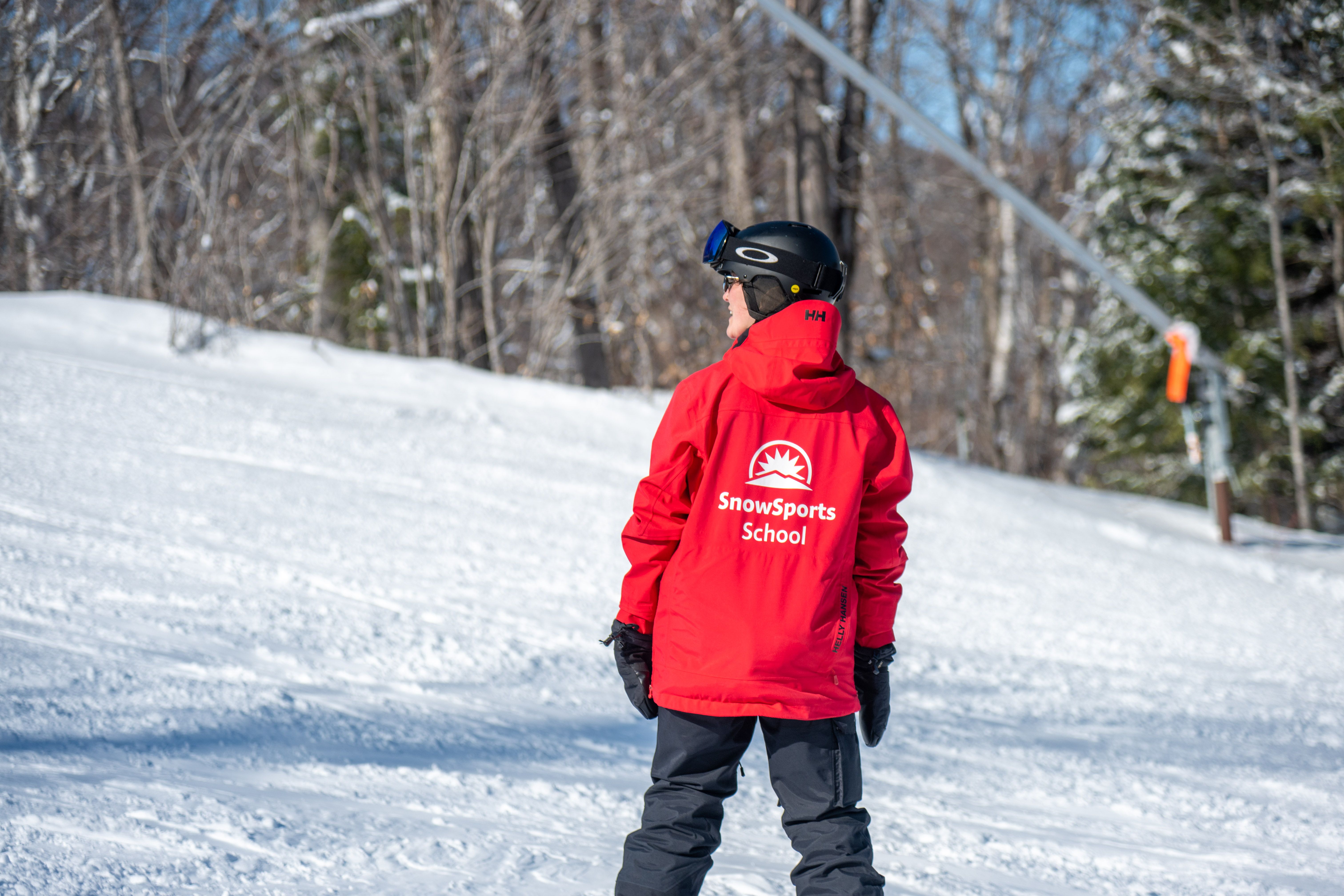 A snowboard instructor at Sunday River.