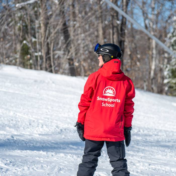 A snowboard instructor at Sunday River.