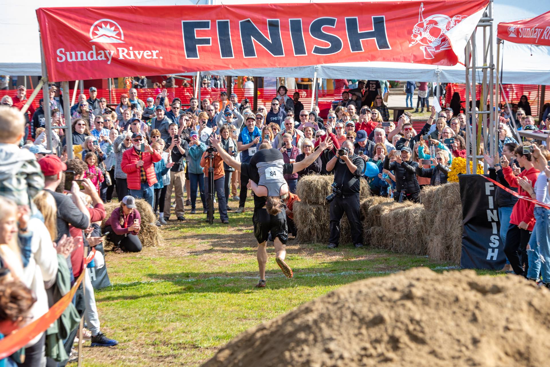 Finish line at the North American Wife Carrying Championship