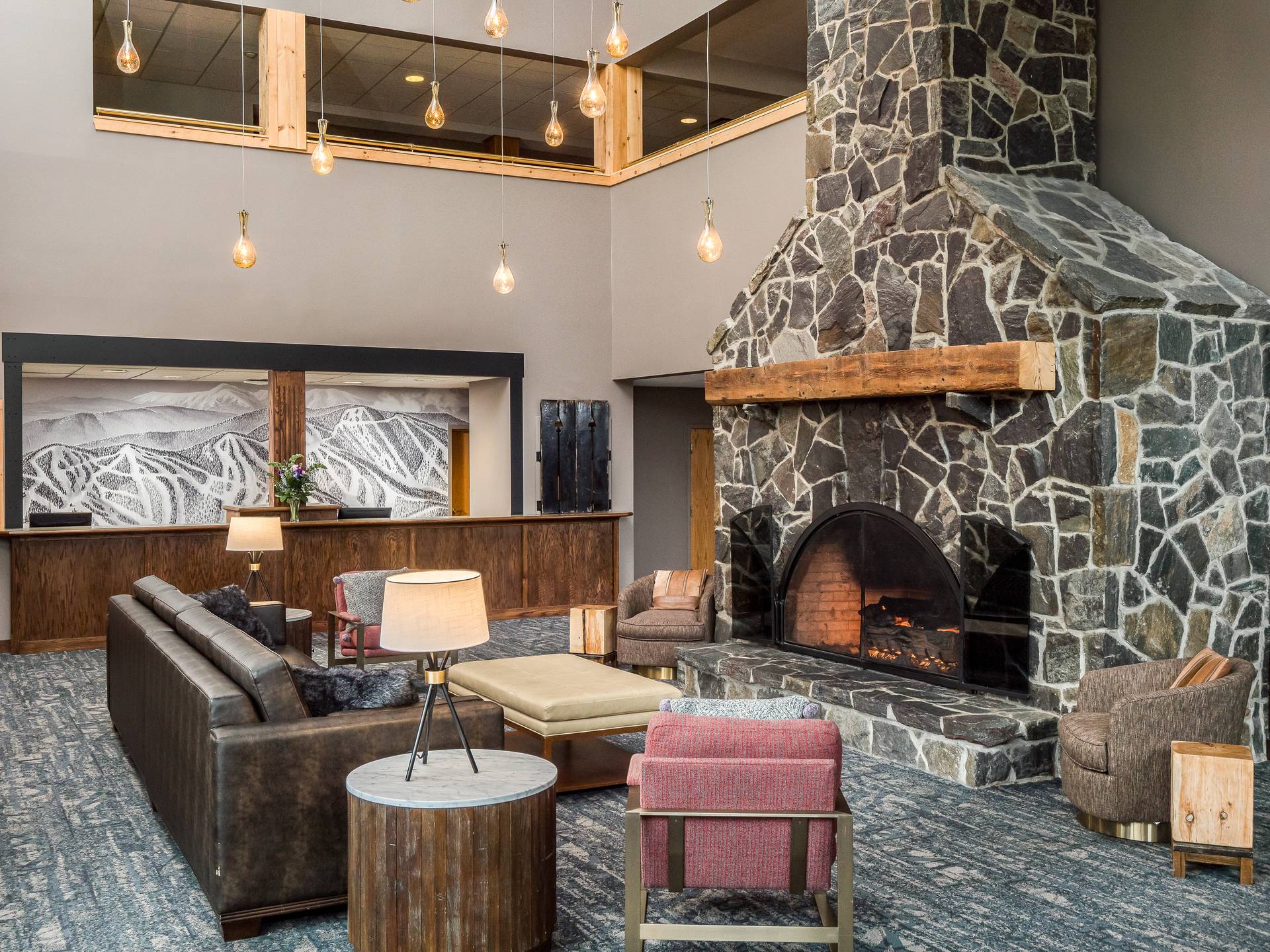 The Lobby at the Grand Summit Hotel.