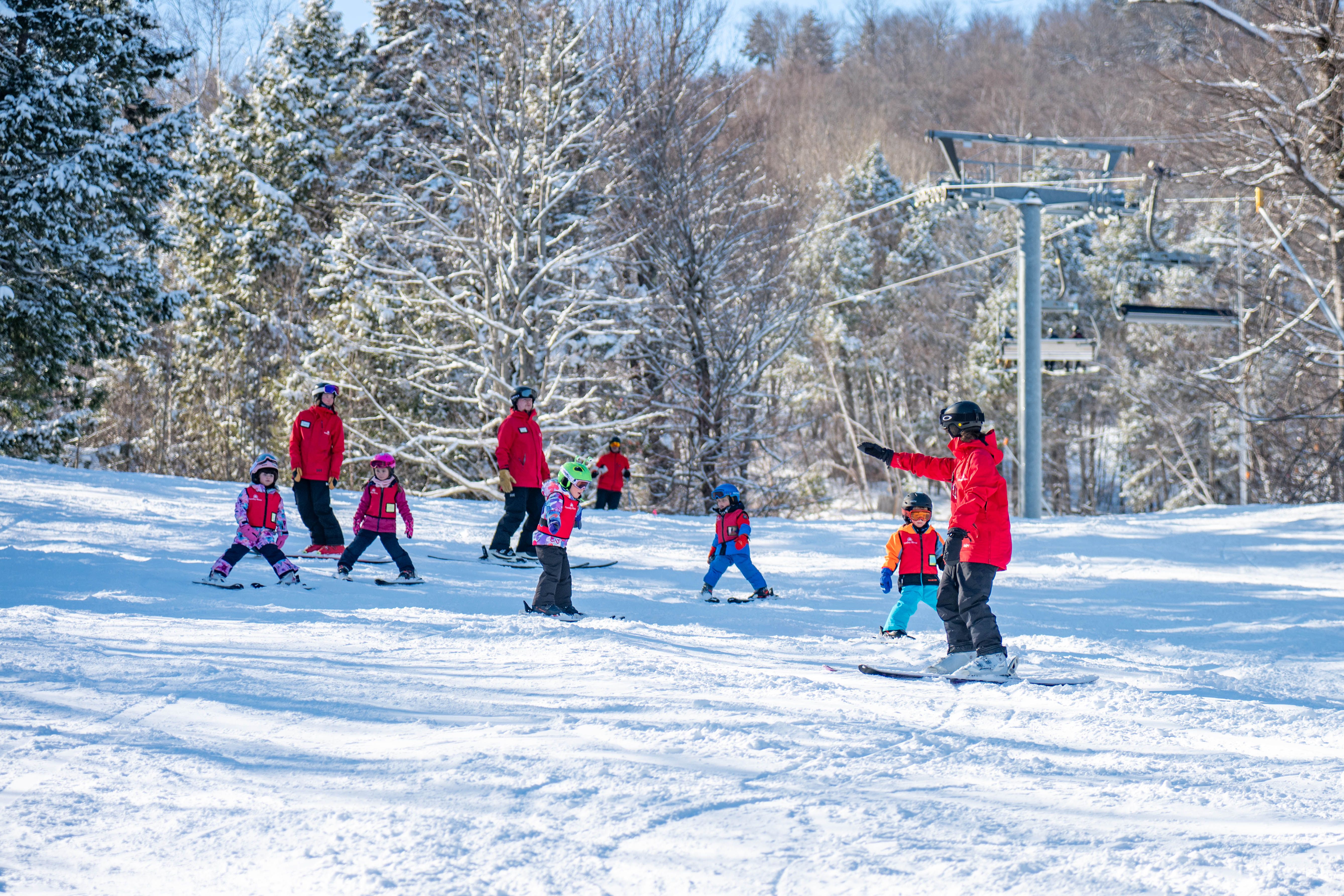 Kids in a lesson at Sunday River.