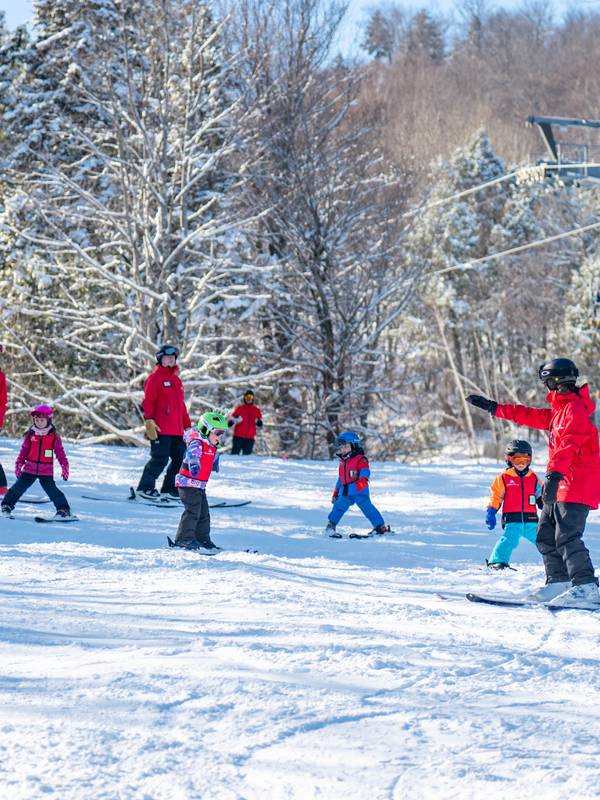 People teaching lessons at Sunday River.