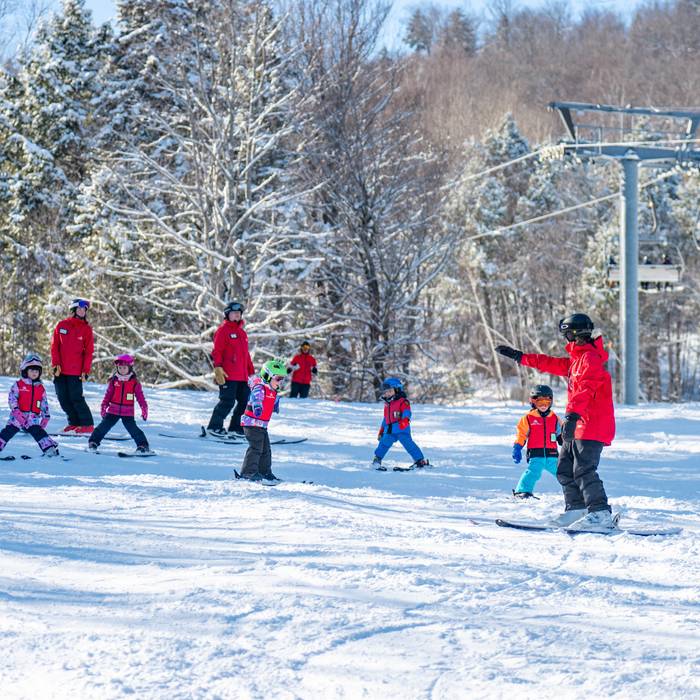 Kids in a lesson at Sunday River.
