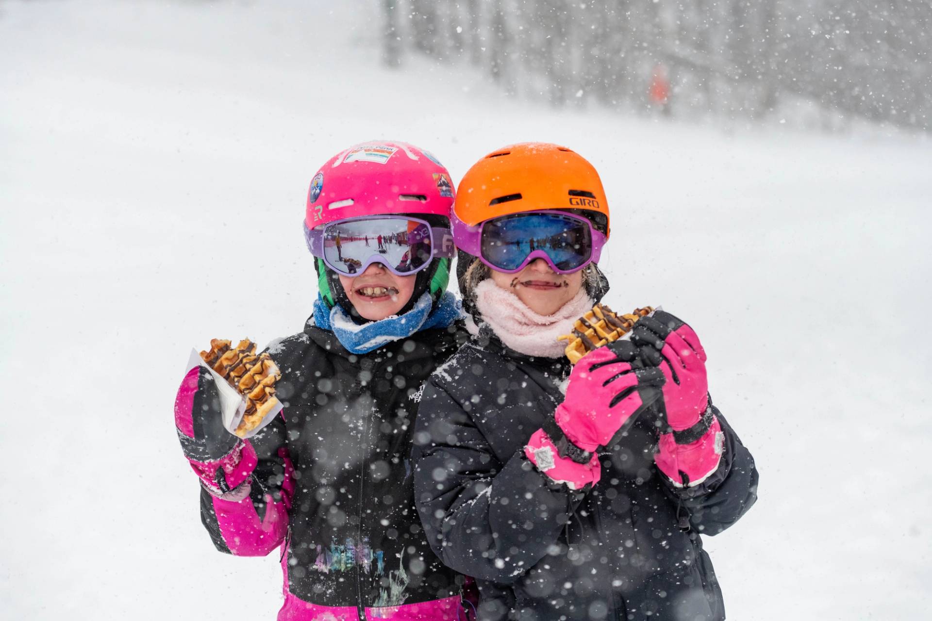 Kids enjoying a sweet treat at Sunday River.