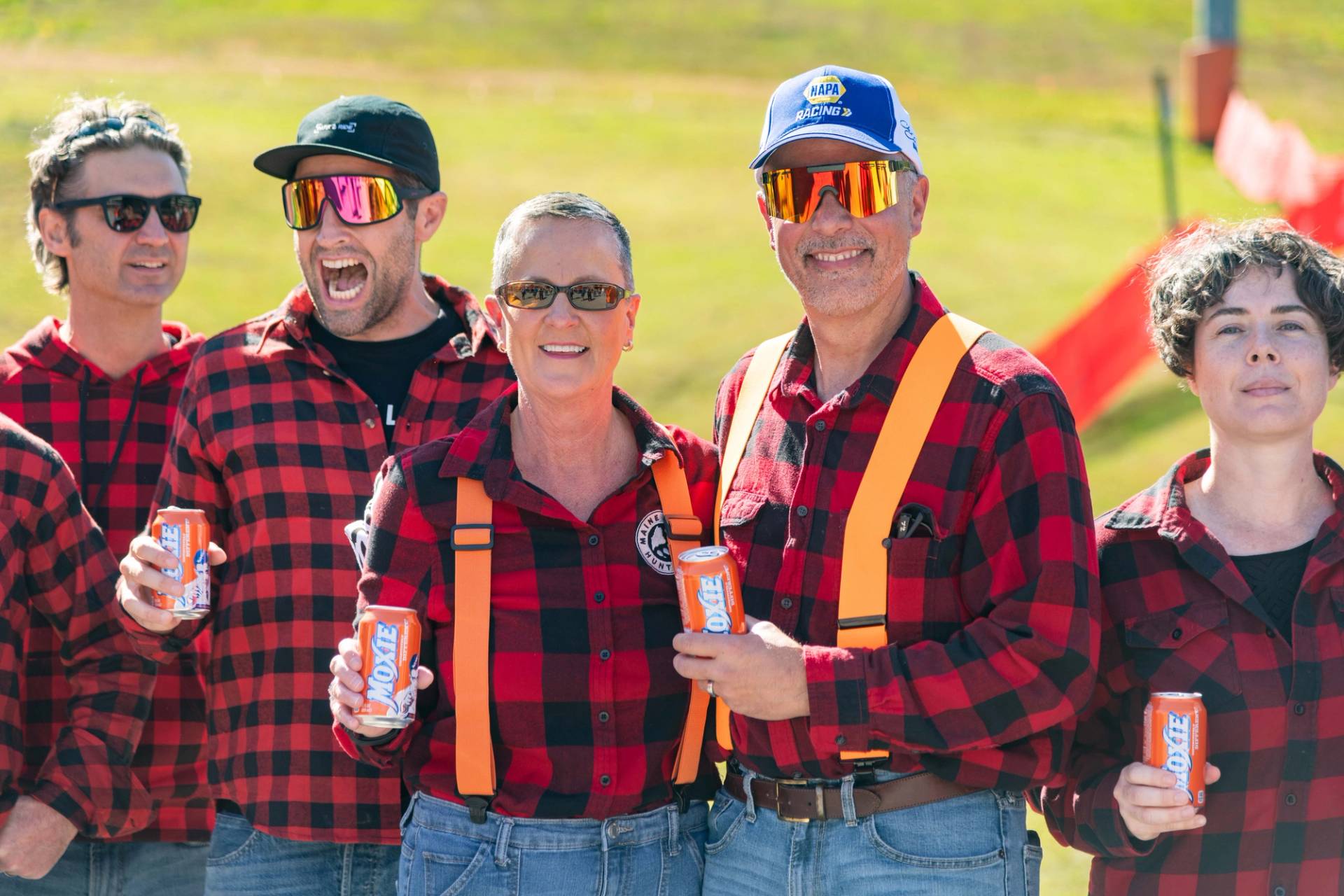 People wearing flannel at Sunday River.
