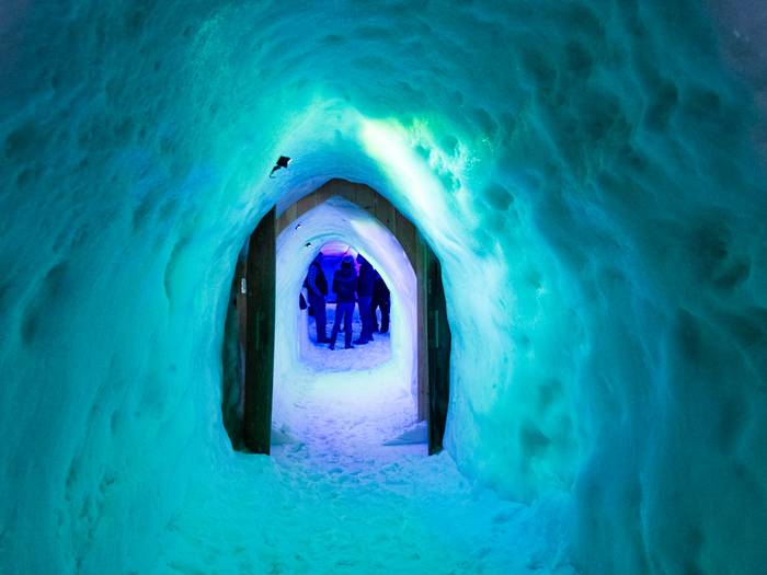 The opening to The Igloo at Sunday River.