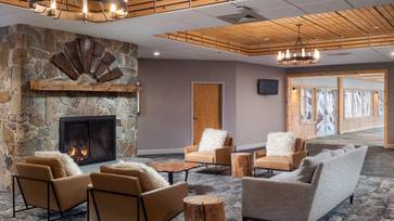 The lobby area near the conference center at the Grand Summit.