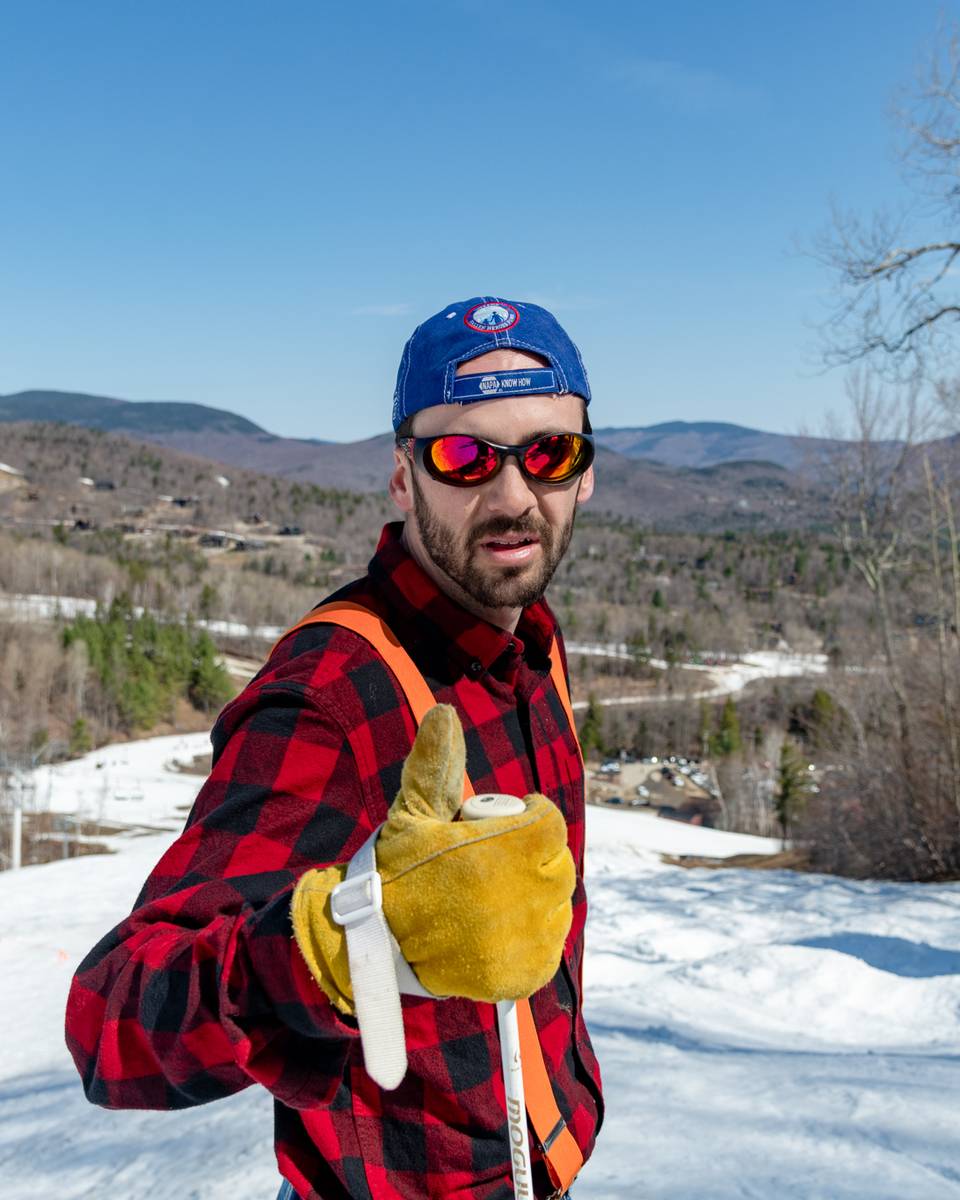 People cheering after winning the Great Tailgate at Sunday River.