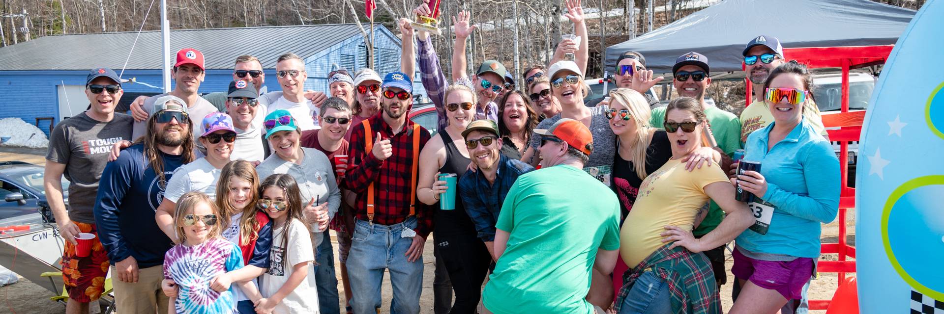 Donny Pelletier with the winning tailgate participants.