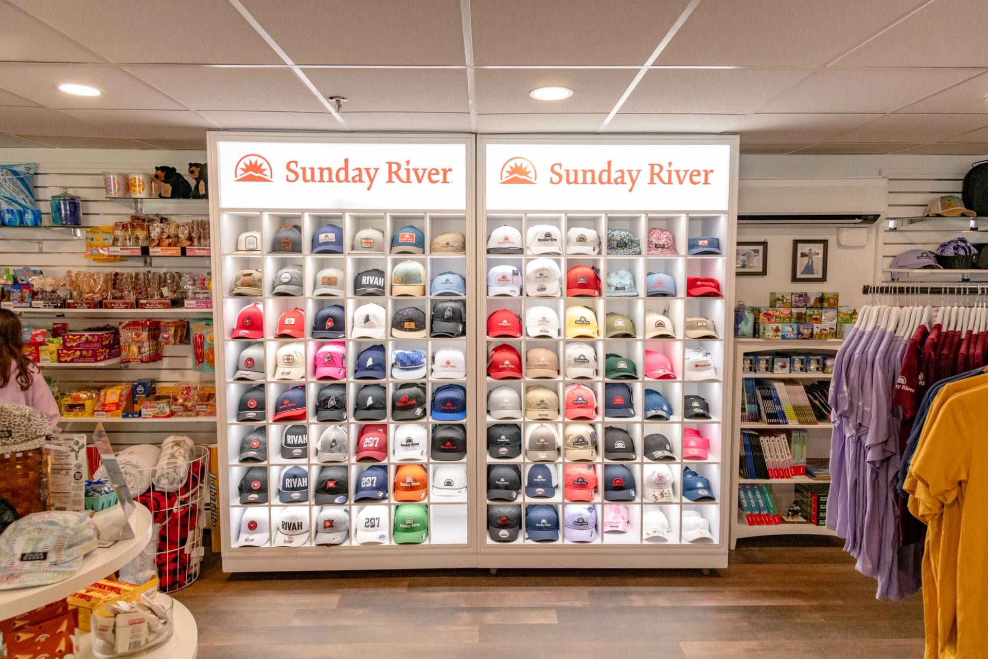 Betty's hat wall at Sunday River Resort. 