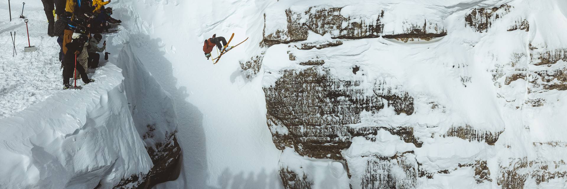 A skier participates in the Kings and Queens of Corbet's.