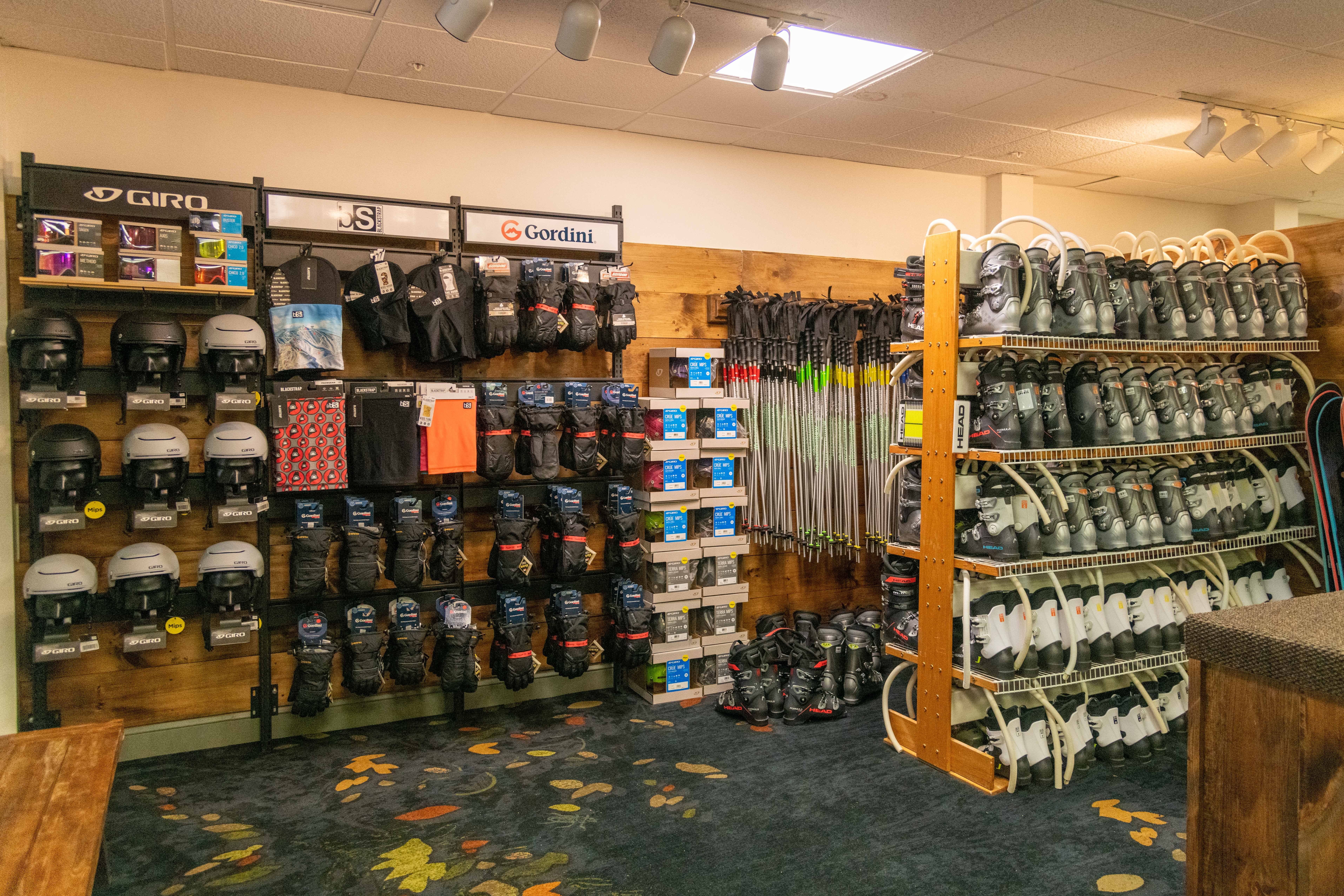 Jordan Hotel rental shop at Sunday River.