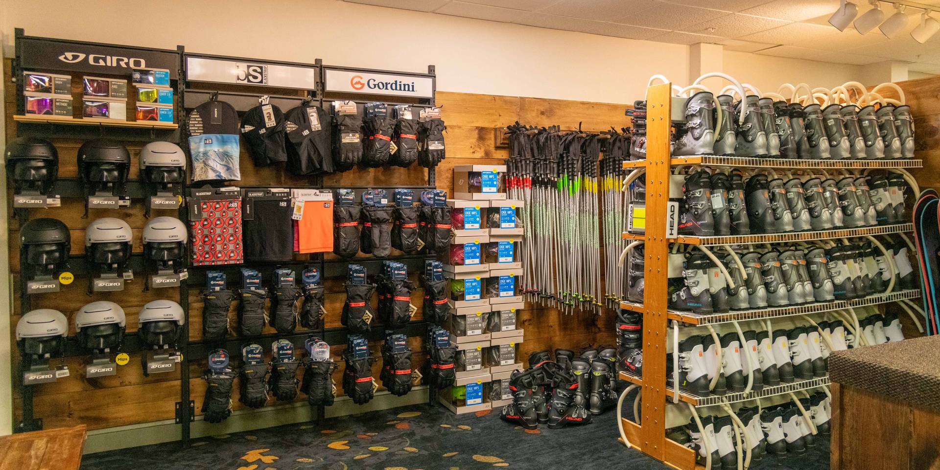 Jordan Hotel rental shop at Sunday River.
