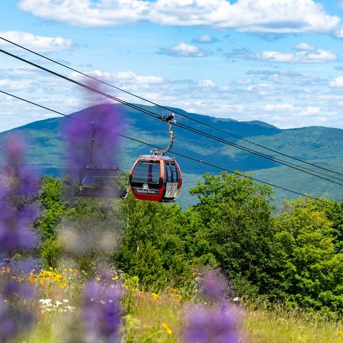 The Chondola at Sunday River spinning for scenic lift rides in the summer.