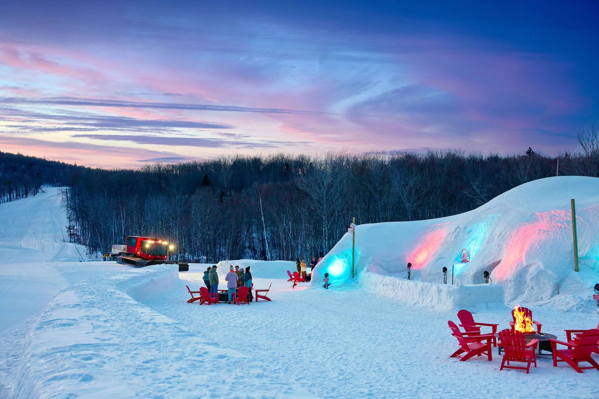 The Igloo during the evening at Sunday River.