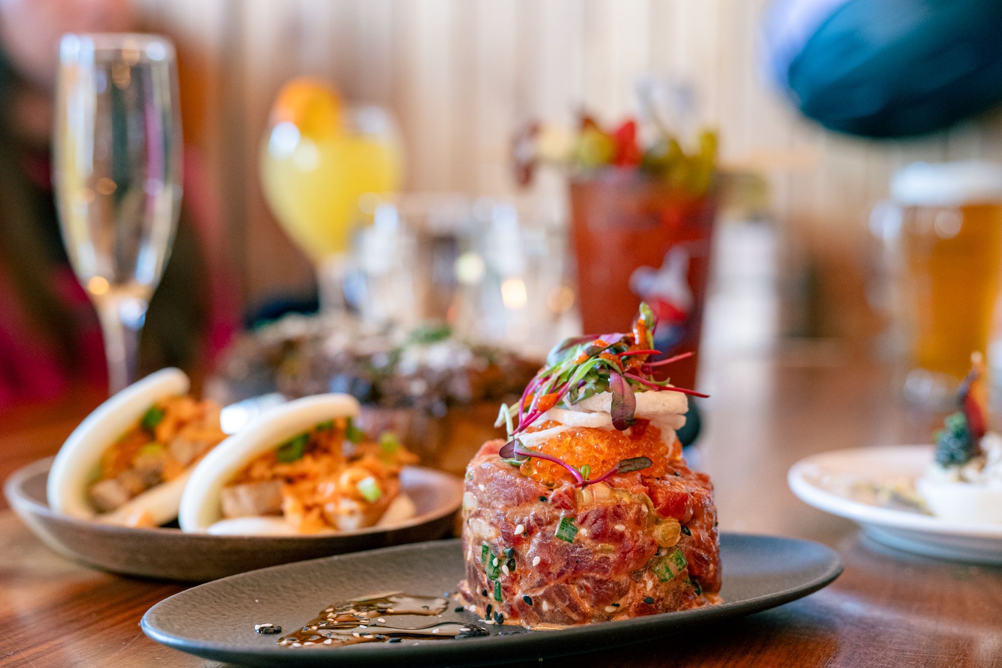 Tuna tartar with soy, sesame, and ginger from the Mountain Room at Sunday River.
