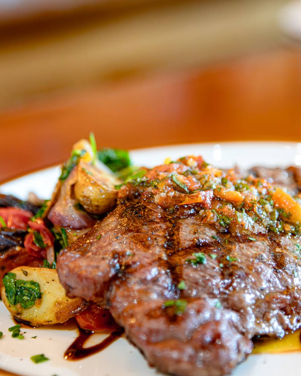 A steak from The Clubhouse at Sunday River.