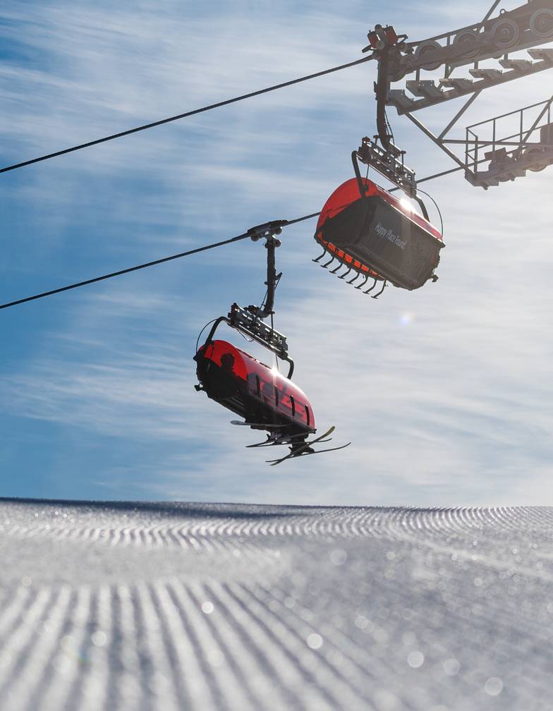 A view of the Jordan 8 lift at Sunday River from the ground