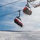 The Jordan 8 chairs on the lift line at Sunday River.