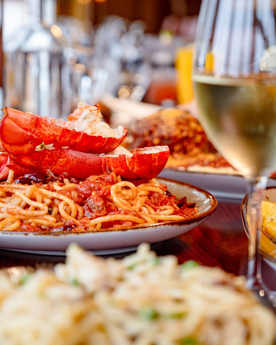 Lobster and pasta at Sunday River's Sliders.