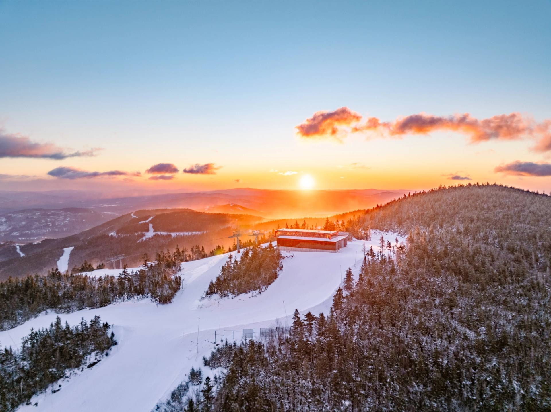 Sunrise out in Jordan at Sunday River.