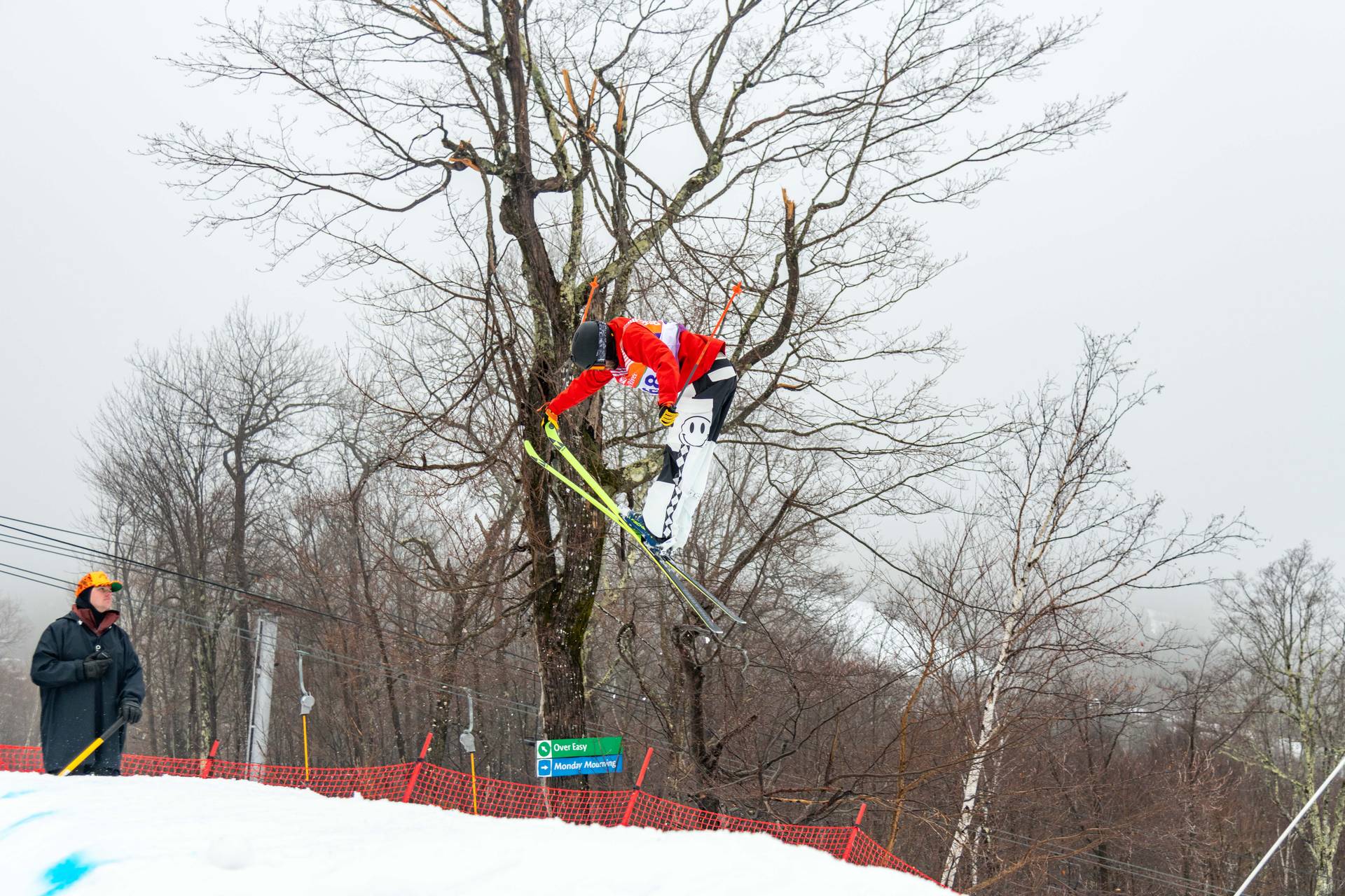A person doing a trick at Sunday River.