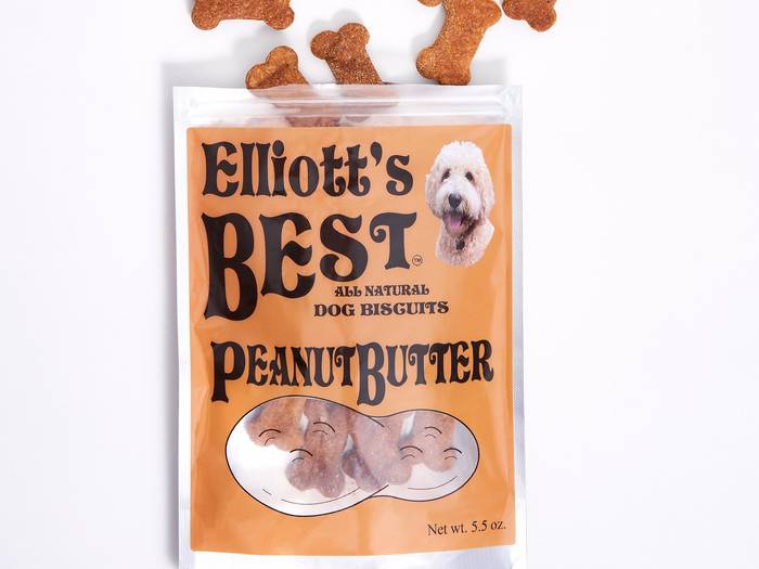 Elliot's Best Dog treats with peanut butter.