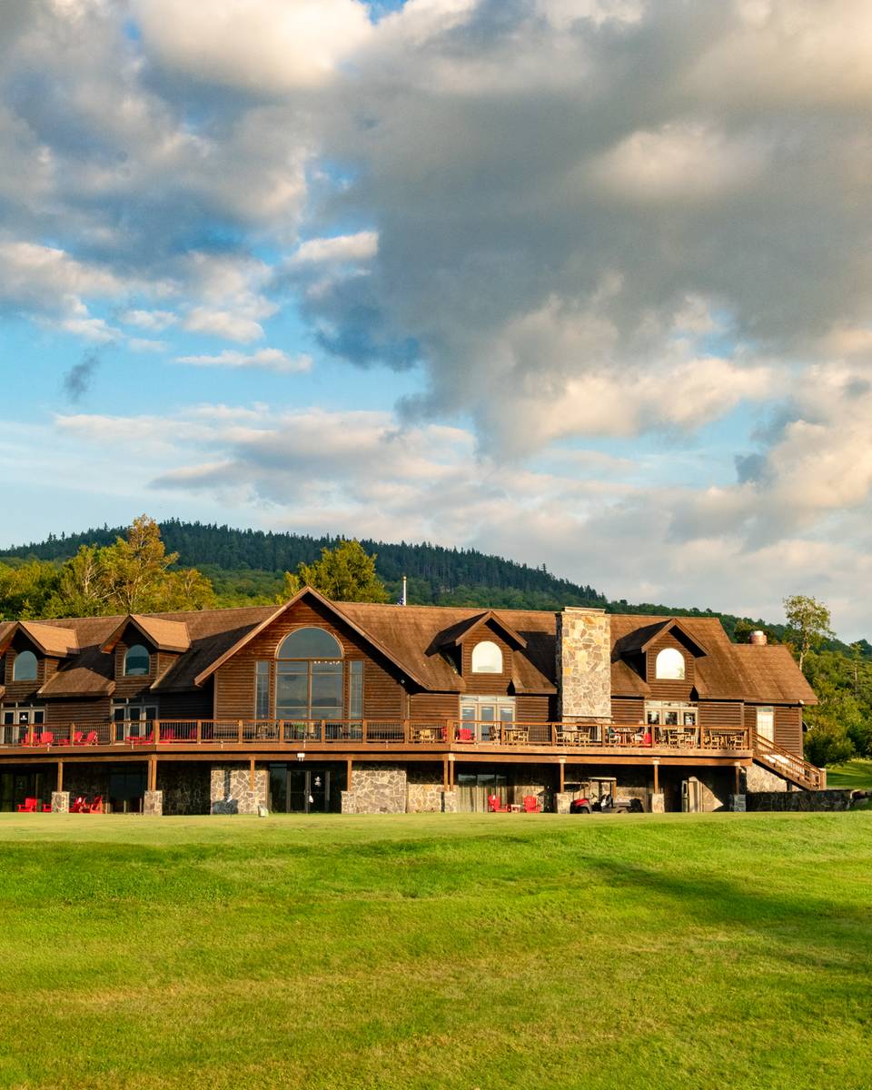 A scenic view of Sunday River Golf Club.