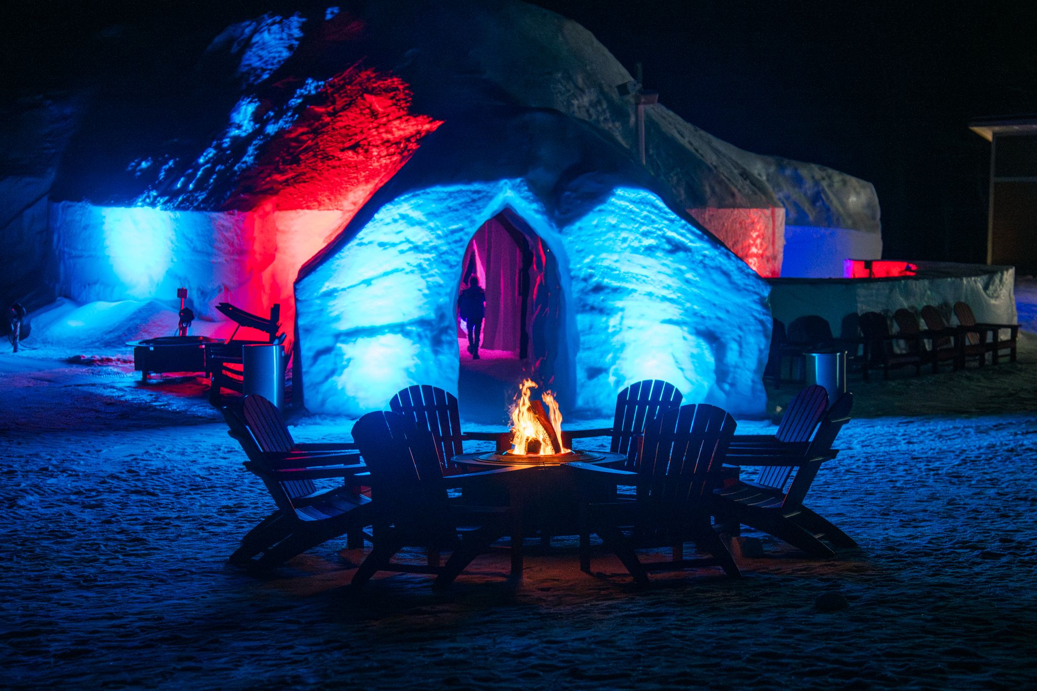 Outside of the Iglu at Sunday River.