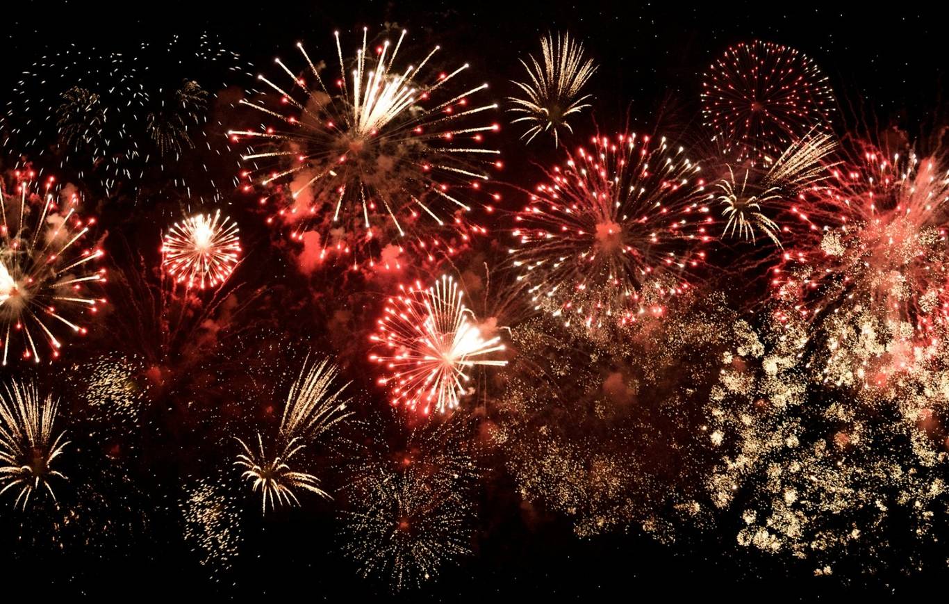 Fireworks in the air at Sunday River