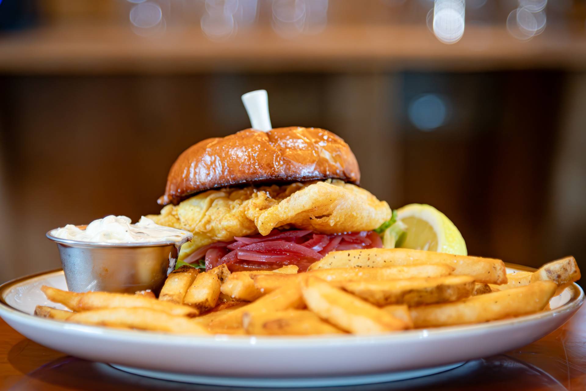 Chicken sandwich from The Clubhouse at Sunday River.