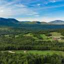 An aerial view of the Sunday River Golf Club in the summer.
