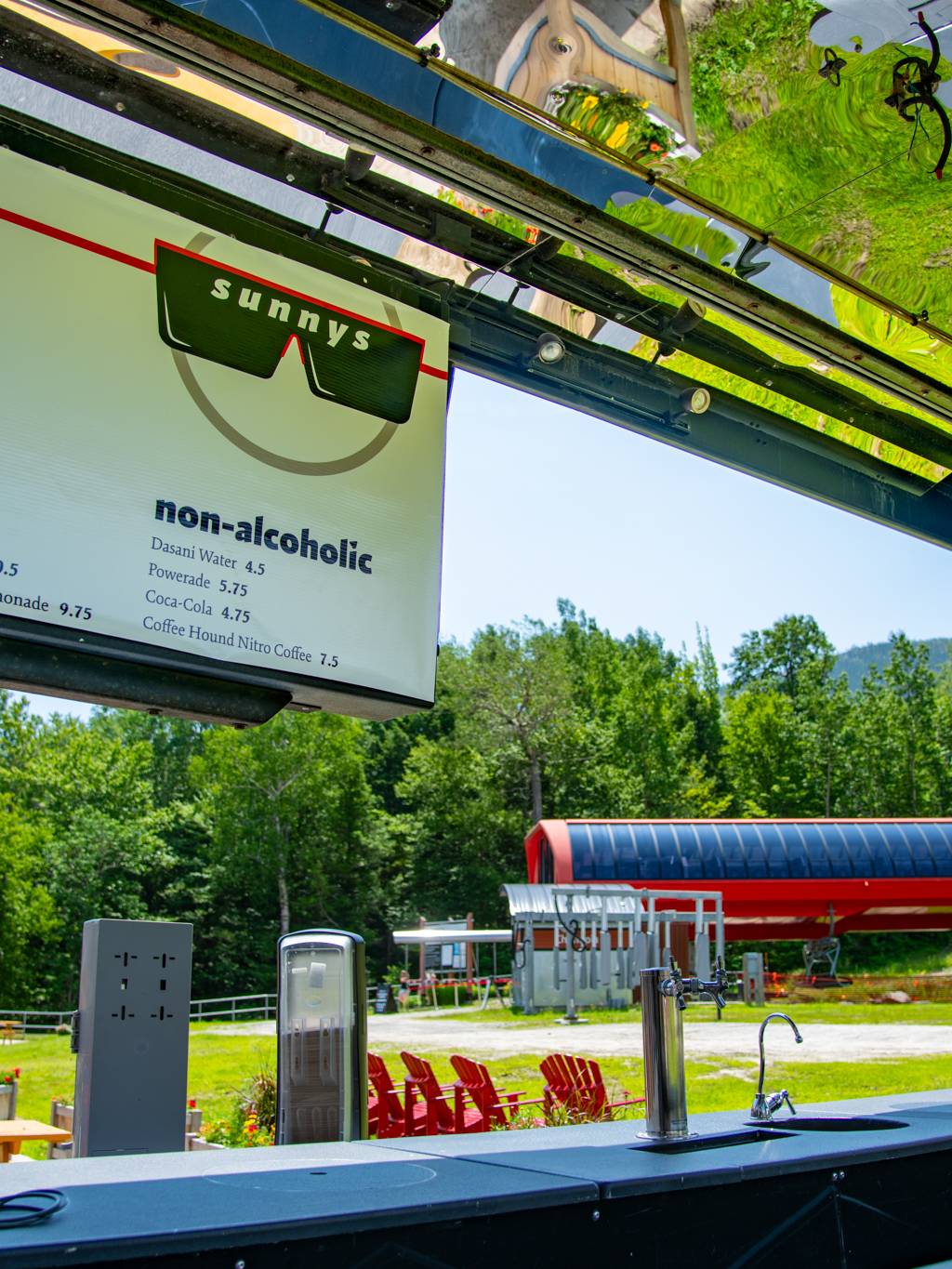 Sunny's food truck at Sunday River in summer.