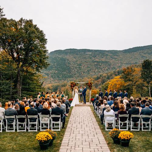 People getting married at Sunday River.