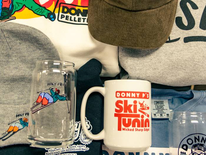 A picture of various Donny Pelletier Merchandise