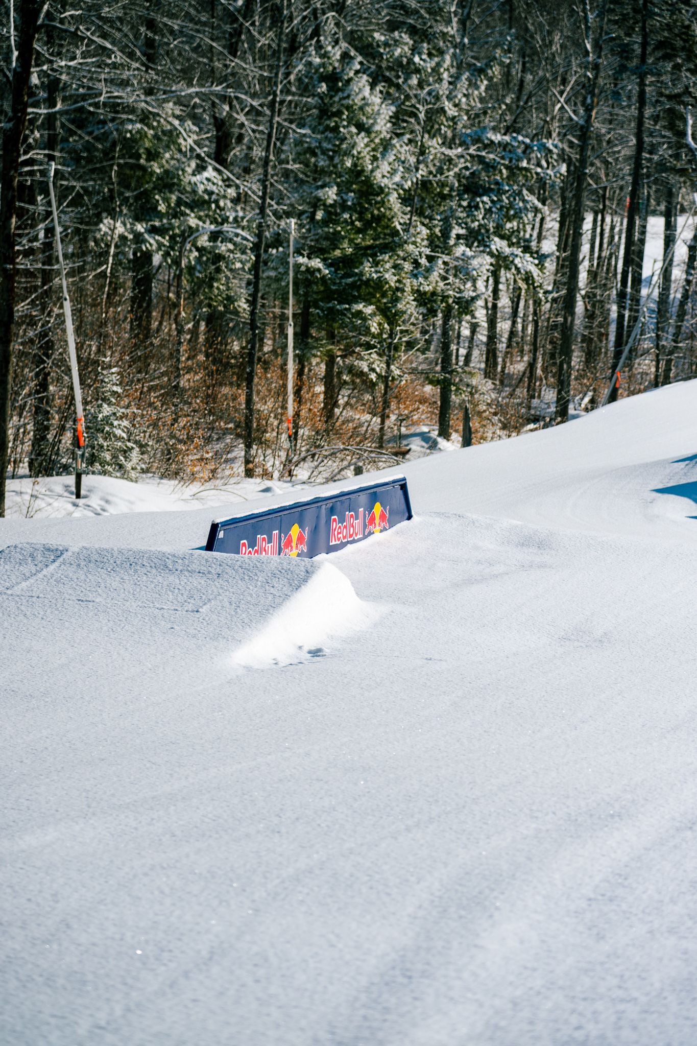 A park feature in the winter at Sunday River.