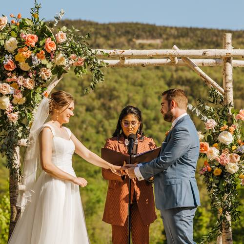 People getting married at Sunday River.