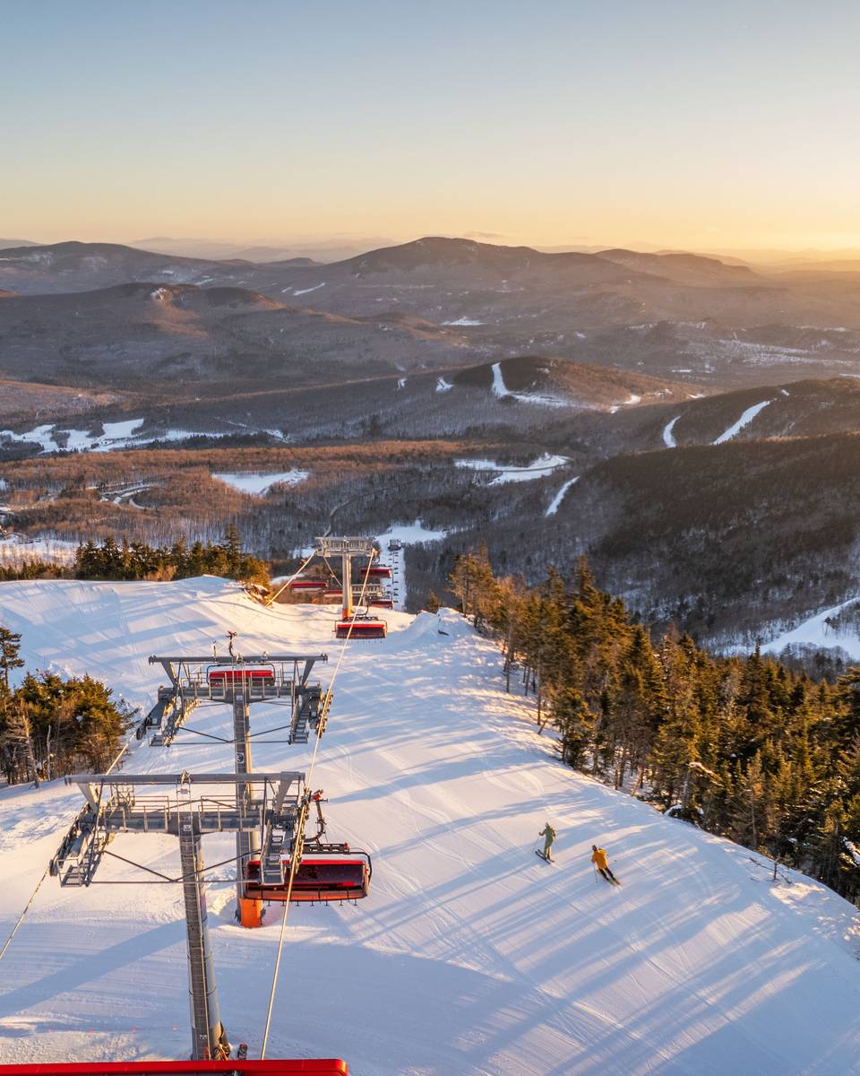 Sunrise over the Jordan 8 at Sunday River.