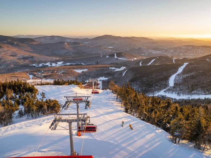 Sunrise over the Jordan 8 at Sunday River.
