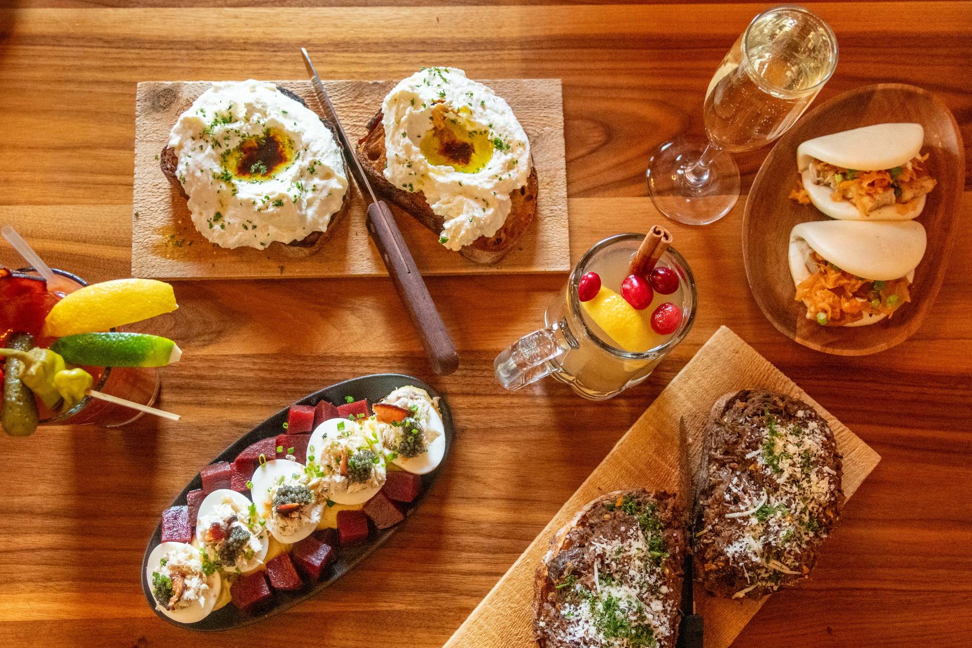 Plates of food from The Mountain Room at Sunday River.