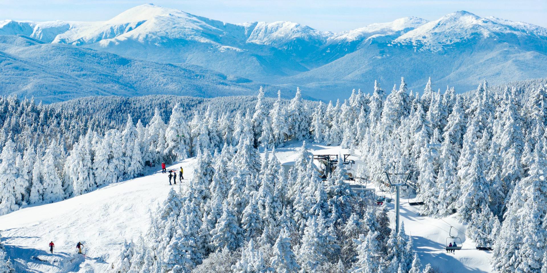 Winter with the NH Presidentials in the background at Sunday River.