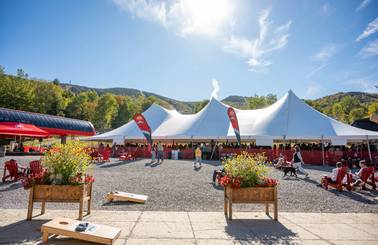 Maine Brew Fest at Sunday River with the tents.