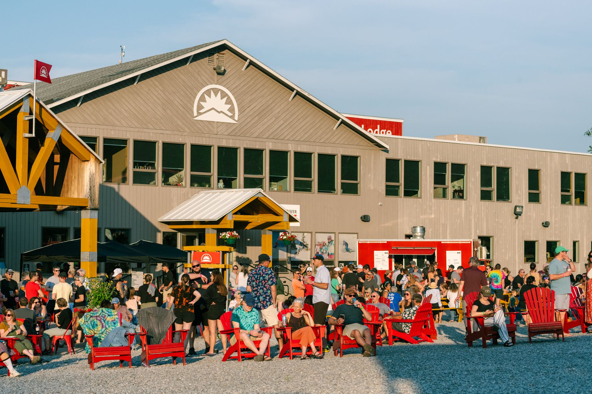 People hanging out in South Ridge for summer events.