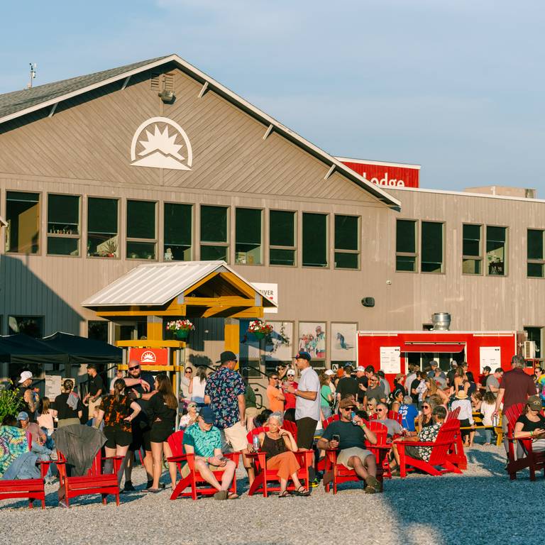 People hanging out in South Ridge for summer events.