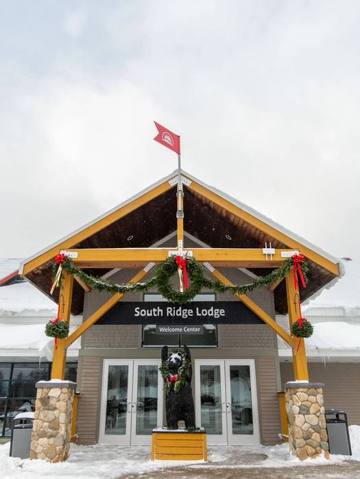 South Ridge at Sunday River decorated for the holidays.