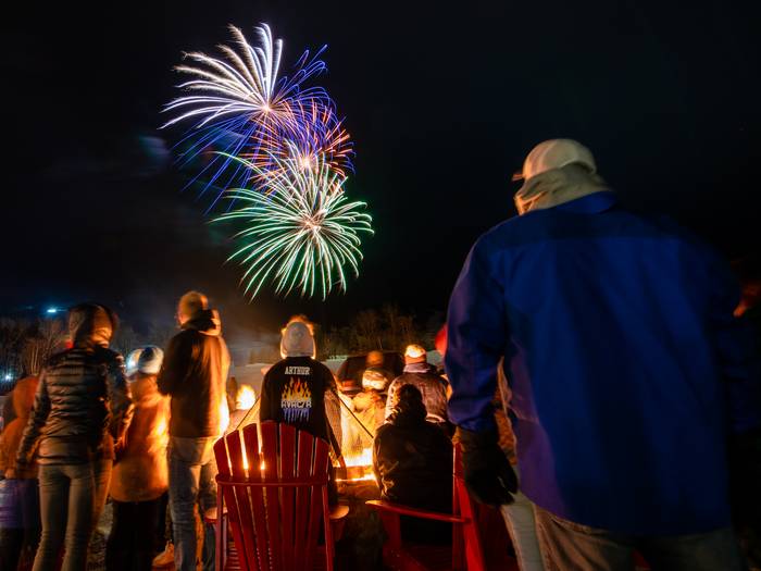 Fireworks in South Ride at Sunday River.