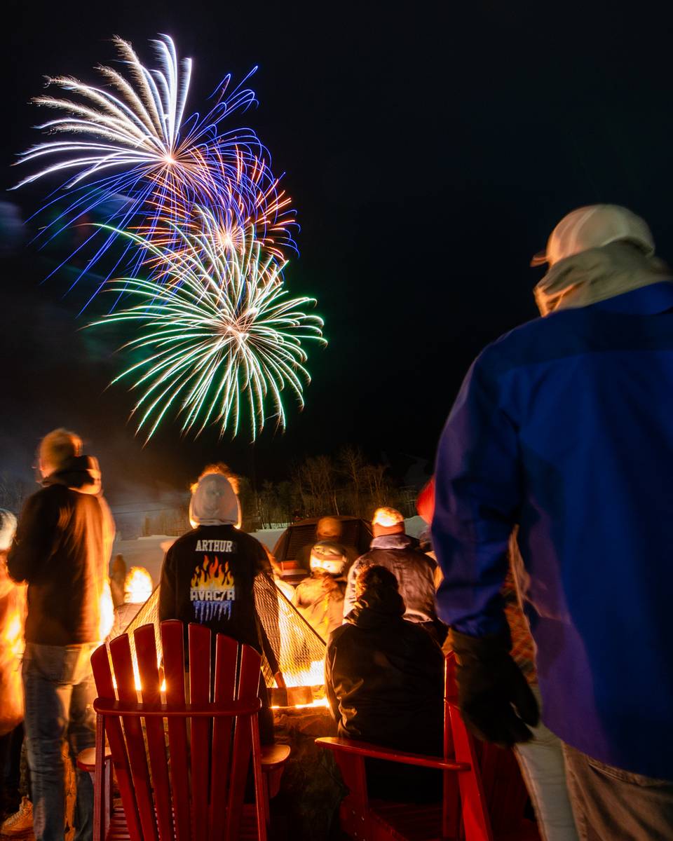 Fireworks in South Ride at Sunday River.